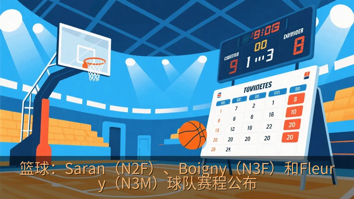 篮球：Saran（N2F）、Boigny（N3F）和Fleury（N3M）球队赛程公布