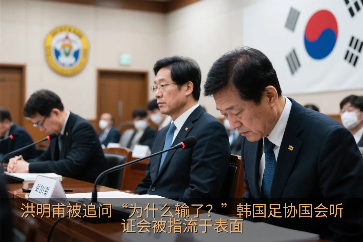 洪明甫被追问“为什么输了？”韩国足协国会听证会被指流于表面